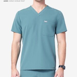 Figs Men's Limited Edition Hydrogreen V-Neck Large Scrub Set